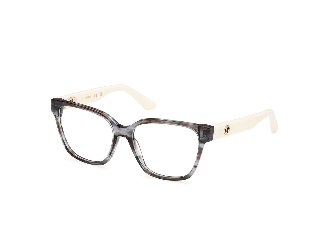 Óculos graduados guess gu50381 020 gris square femenino tamanho 54mm - Vista principal