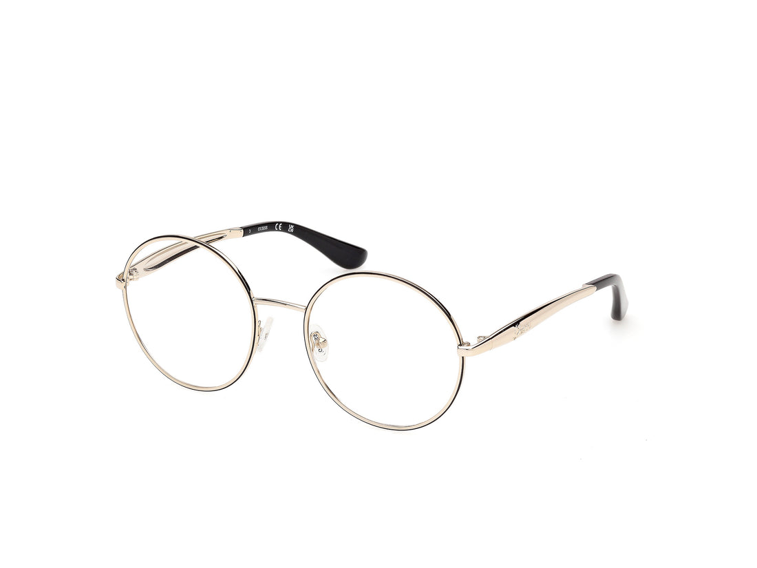 Óculos graduados guess gu50385 005 negro round femenino tamanho 54mm - Vista principal