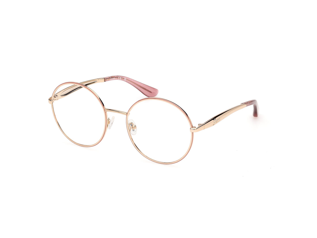Óculos graduados guess gu50385 074 rosa round femenino tamanho 54mm - Vista principal