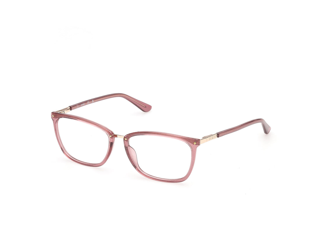 Óculos graduados guess gu50386 074 rosa rectangular femenino tamanho 54mm - Vista principal