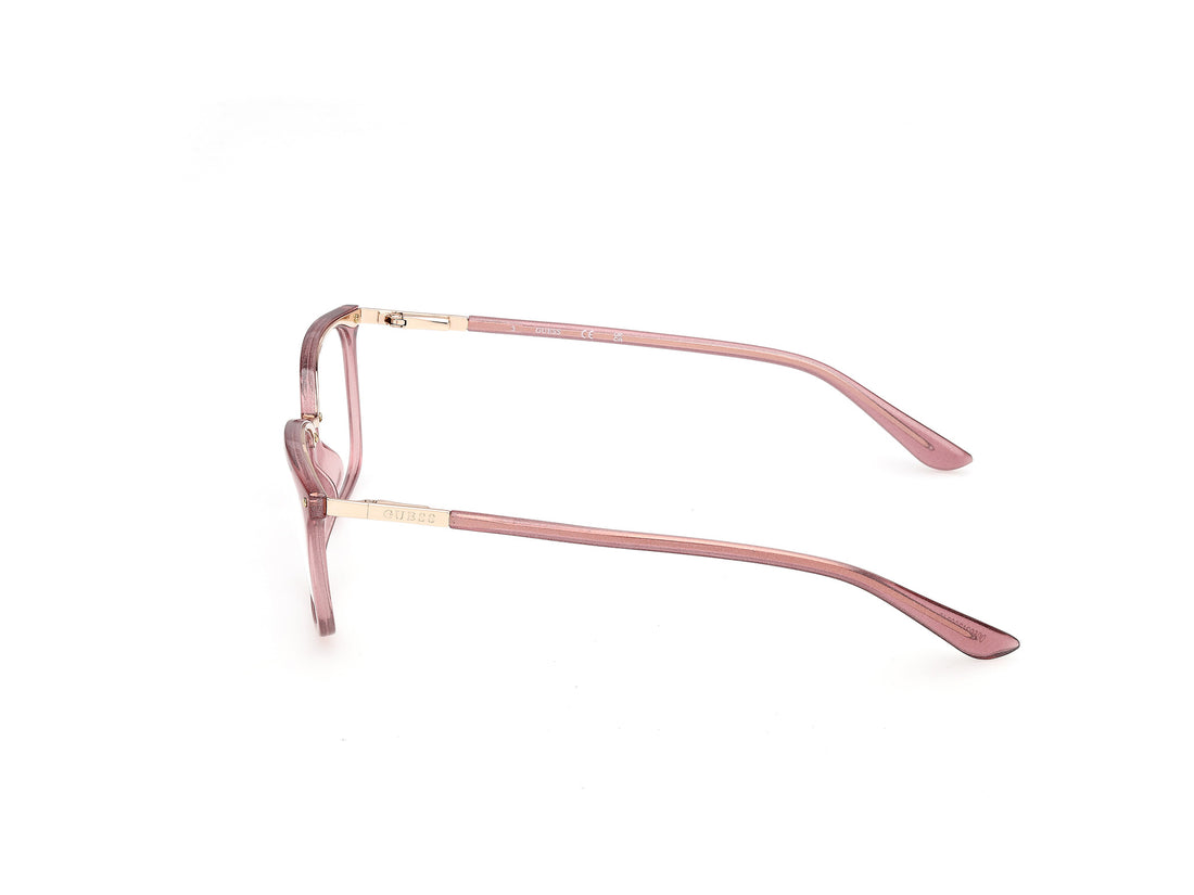 Óculos graduados guess gu50386 074 rosa rectangular femenino tamanho 54mm - Vista de detalhe
