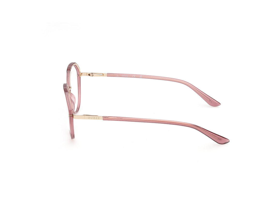 Occhiali da vista guess gu50387 074 rosa round femenino taglia 53mm - Vista dettagliata