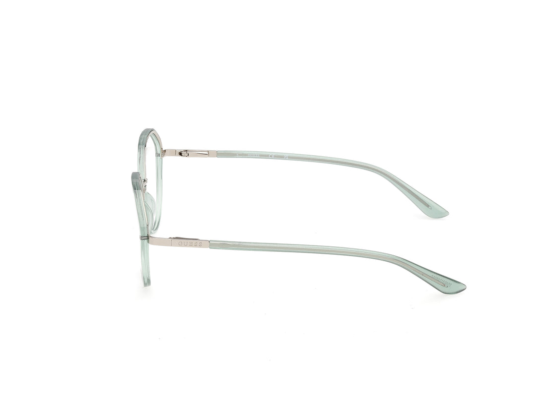 Occhiali da vista guess gu50387 095 verde round femenino taglia 53mm - Vista dettagliata