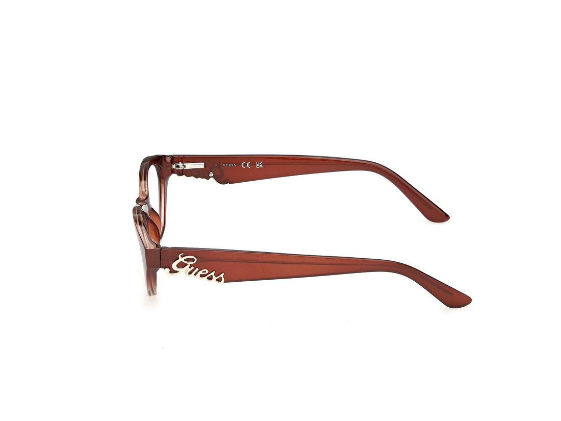 Occhiali da vista guess gu50389 050 marron cat eye femenino taglia 52mm - Vista dettagliata