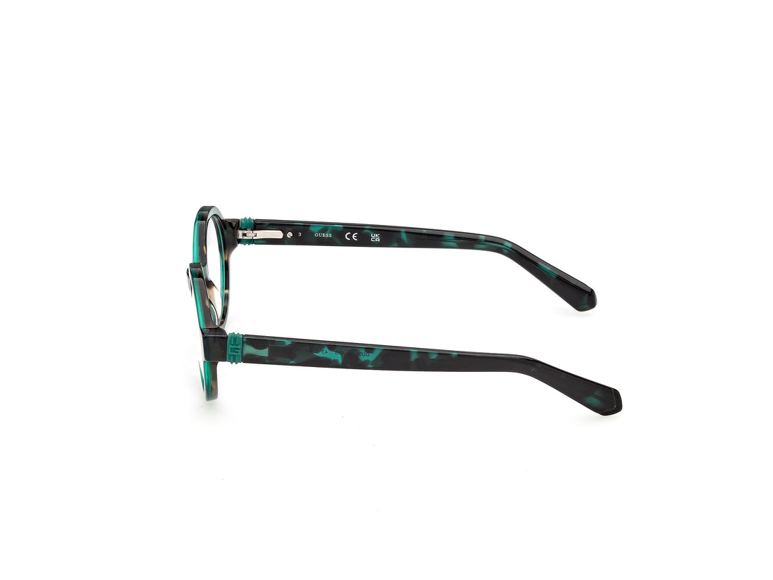 Occhiali da vista guess gu50394 098 verde round masculino taglia 43mm - Vista dettagliata