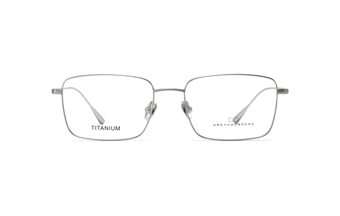 Brillen greyhounders roy c5 s silver plateado rectangular masculino größe 55mm - Detailansicht