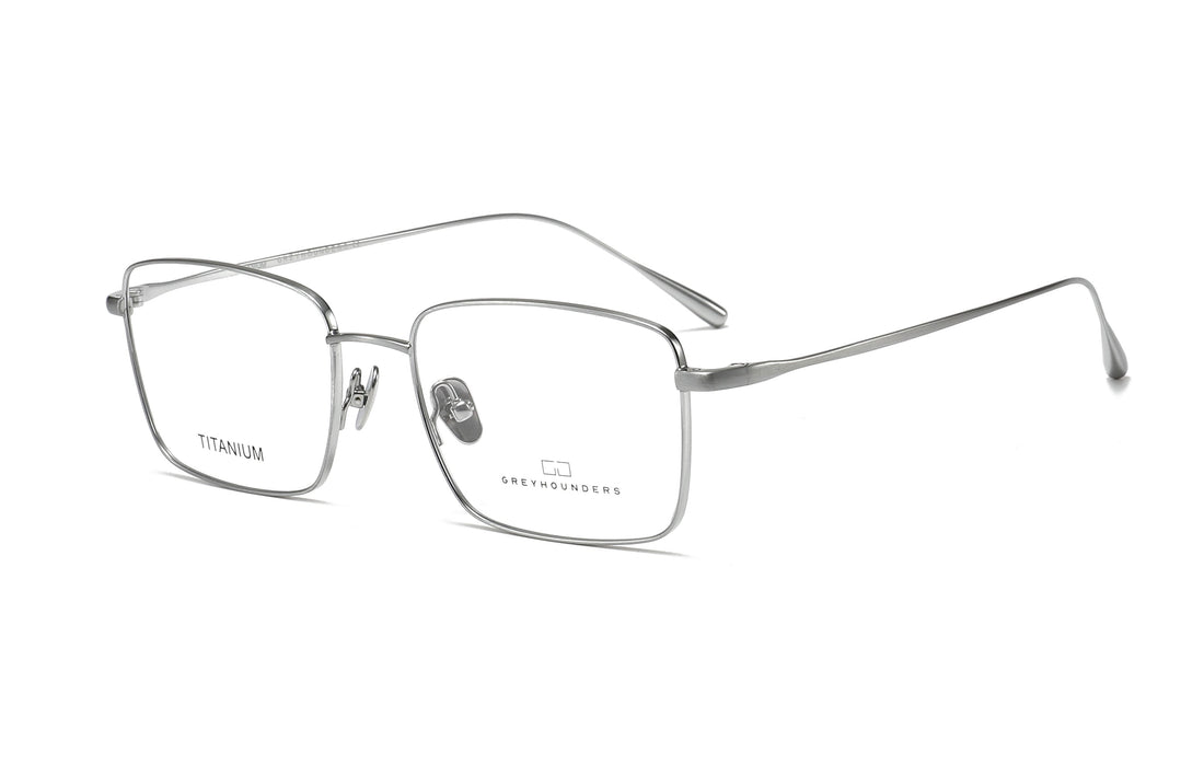 Brillen greyhounders roy c5 s silver plateado rectangular masculino größe 55mm - Hauptansicht