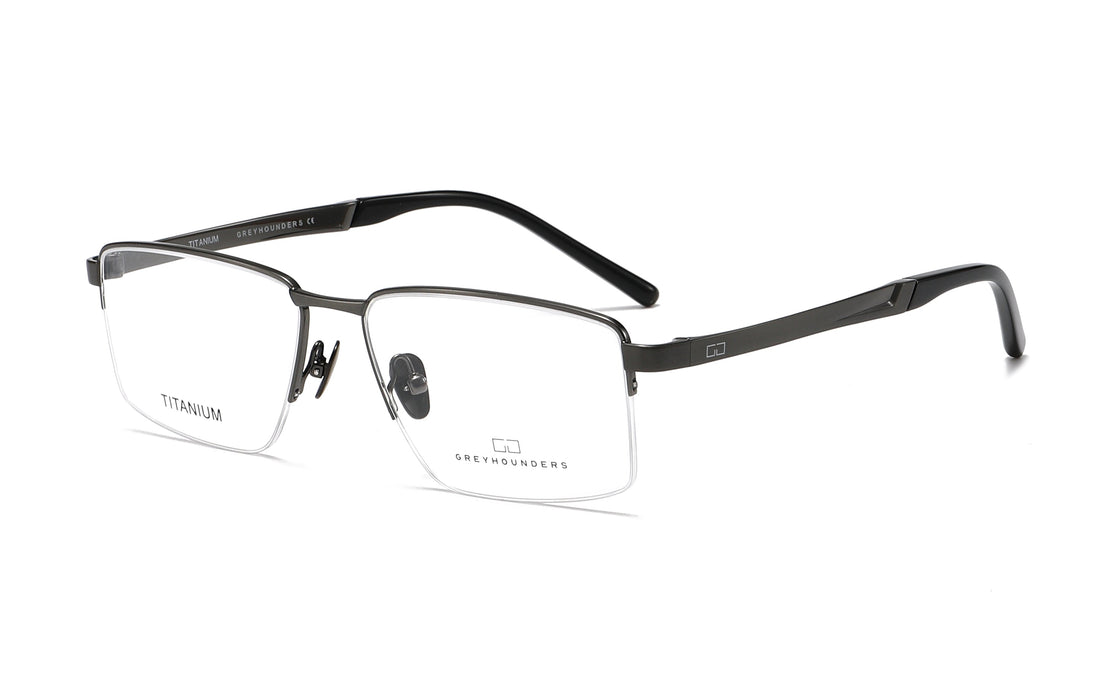 Brillen greyhounders teo c4 s gun plateado rectangular masculino größe 57mm - Hauptansicht