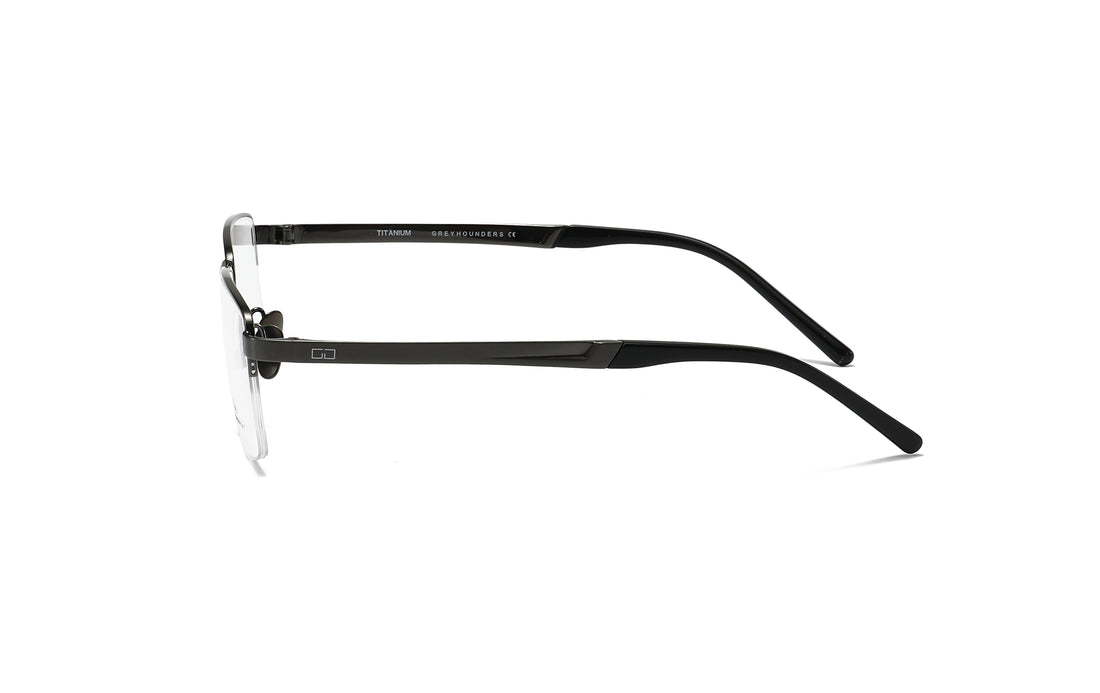 Brillen greyhounders teo c4 s gun plateado rectangular masculino größe 57mm - Detailansicht