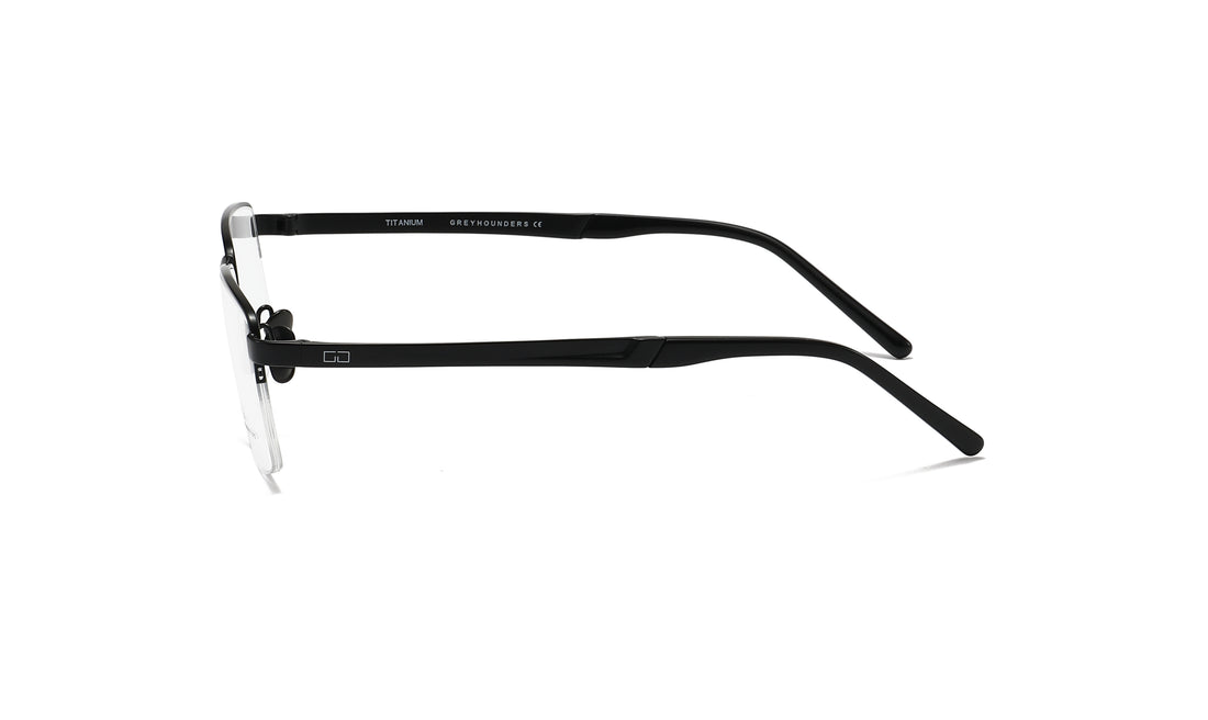 Brillen greyhounders teo c1 s black negro rectangular masculino größe 57mm - Detailansicht