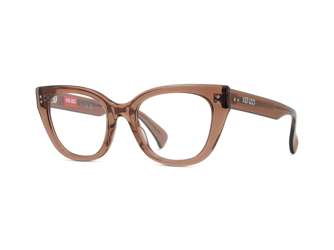 Prescription glasses kenzo boke flower kz50227i 074 pink cat eye femenino size 52mm - Main view