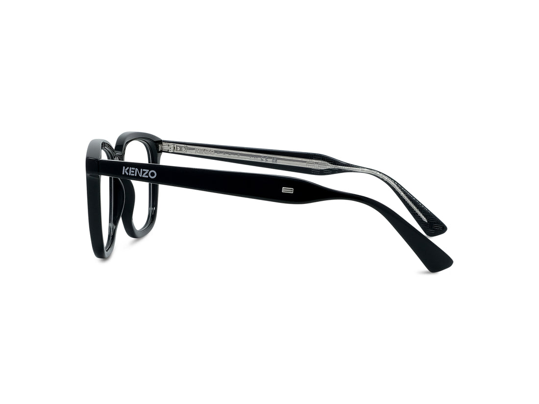 Prescription glasses kenzo weave kz50229i 001 black geometric masculino size 52mm - Detailed view