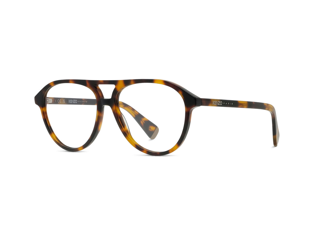 Prescription glasses kenzo aka kz50238i 053 havana pilot unisex size 55mm - Main view