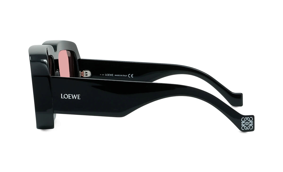 Occhiali da sole loewe signature lw40064u 01y black mask unisex taglia 56mm - Vista dettagliata