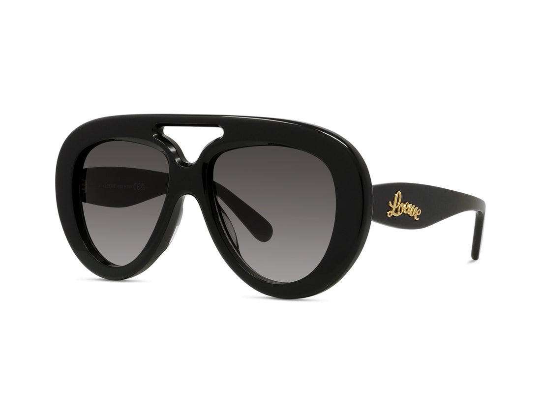 Lunettes de soleil loewe curvy lw40144u 01b black pilot masculino taille 55mm - Vue principale