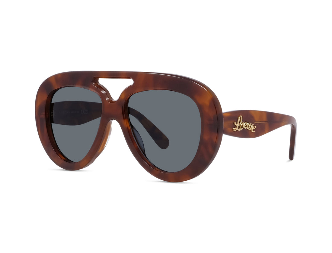 Sunglasses loewe curvy lw40144u 53v havana pilot masculino size 55mm - Main view
