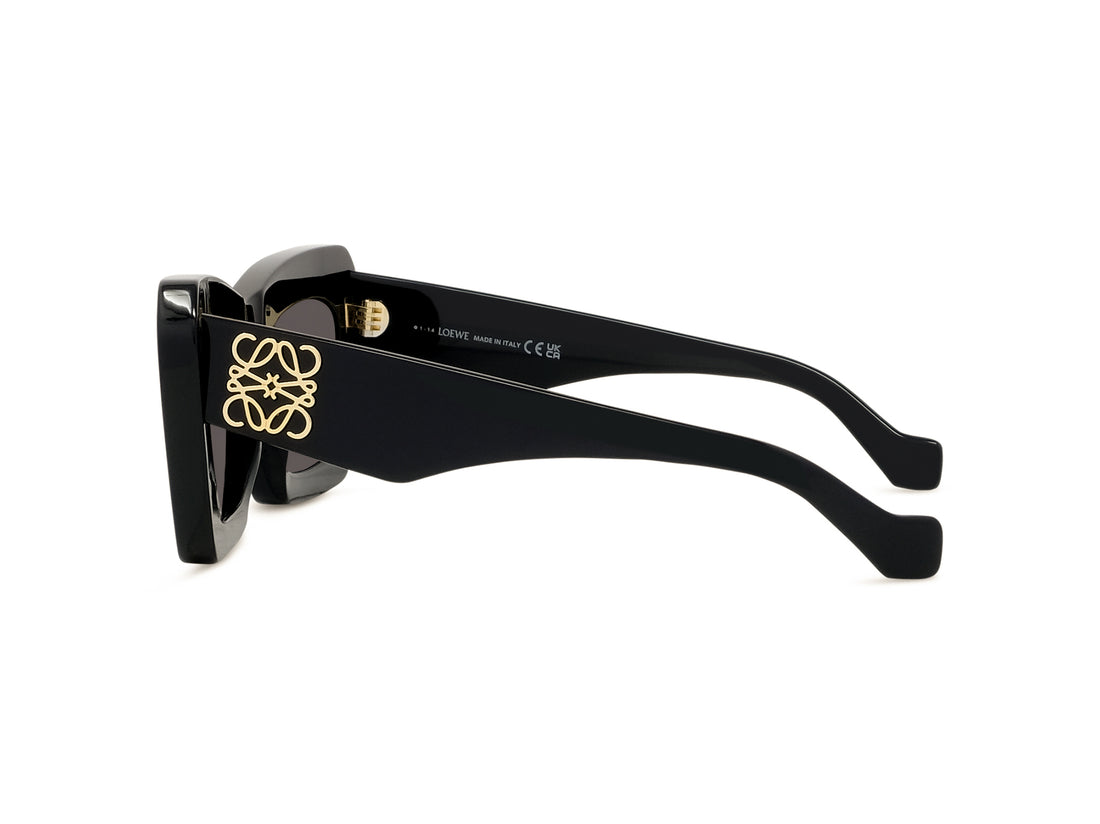 Gafas de sol loewe anagram lw40145i 01a black cat eye femenino talla 52mm - Vista de detalle