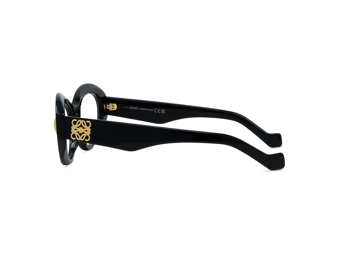 Brillen loewe anagram lw50090i 001 black oval femenino größe 52mm - Detailansicht