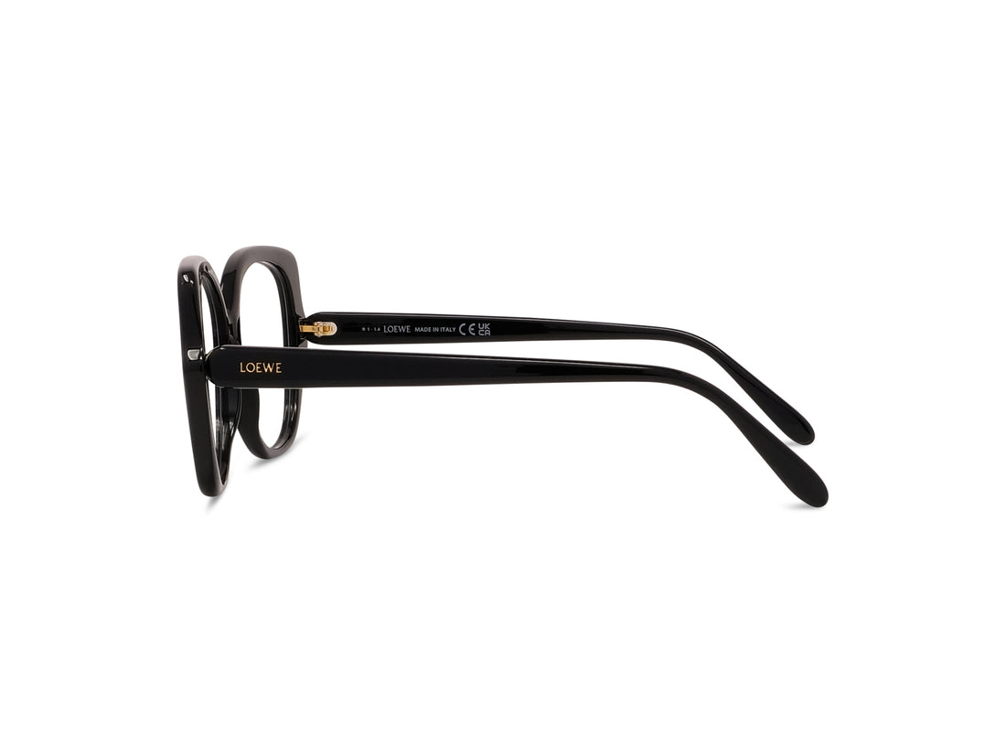 Prescription glasses loewe slim lw50092i 001 black butterfly femenino size 54mm - Detailed view