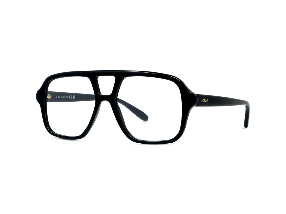 Prescription glasses loewe slim lw50097i 001 black rectangular femenino size 54mm - Main view