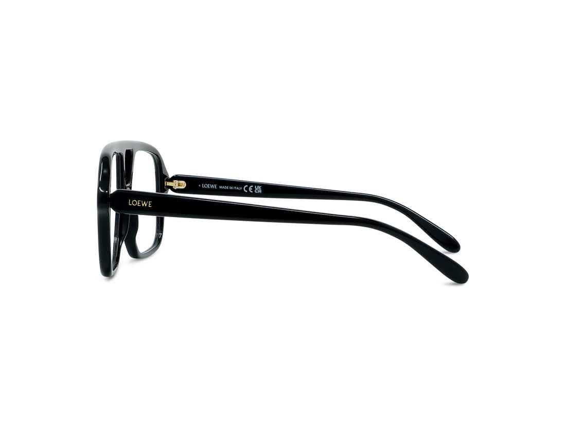 Prescription glasses loewe slim lw50097i 001 black rectangular femenino size 54mm - Detailed view