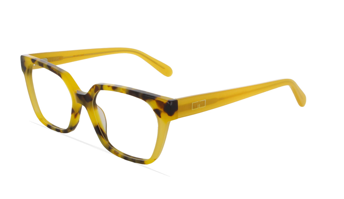 Óculos graduados greyhounders lily yellow amarillo square femenino tamanho 53mm - Vista principal