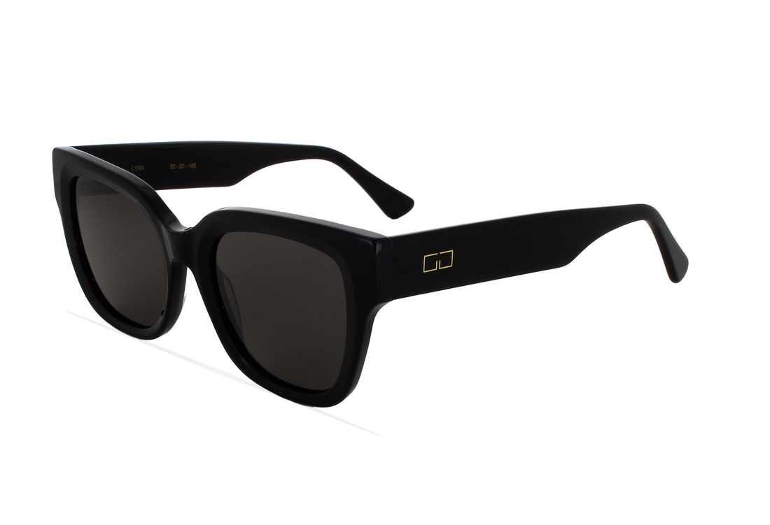 Okulary przeciwsłoneczne greyhounders lyra black black square femenino rozmiar 52mm - Widok główny