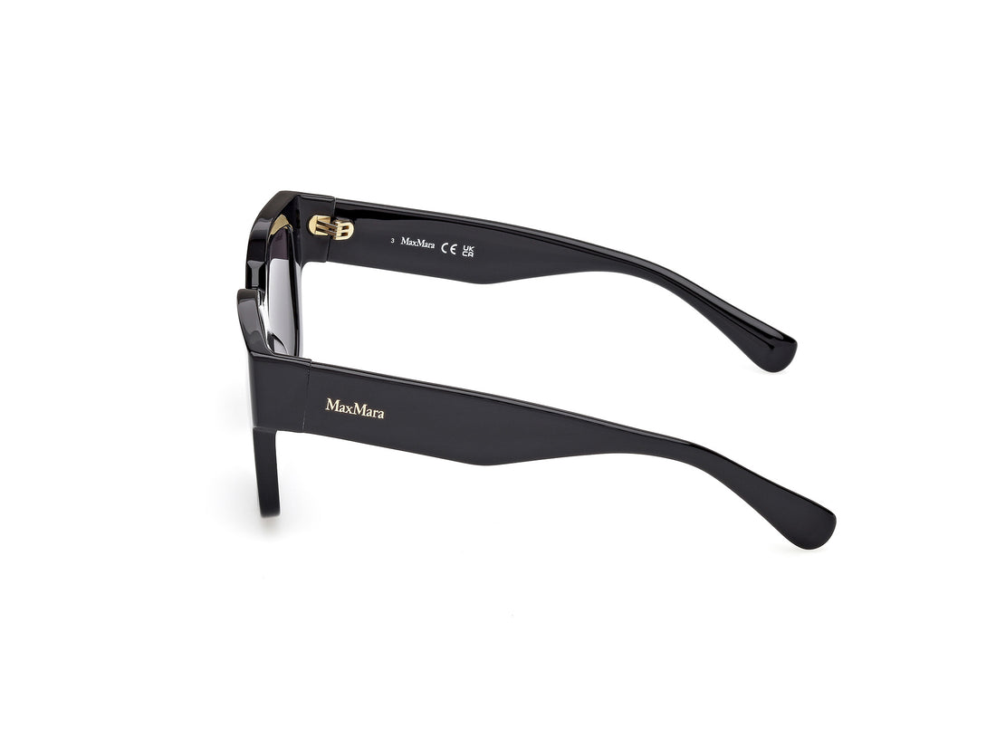 Óculos de sol maxmara mm0145 glimpse-7 01a negro round femenino tamanho 54mm - Vista de detalhe