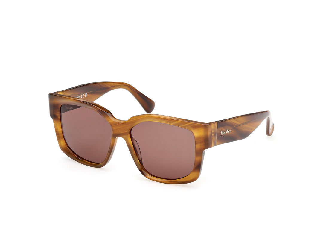 Óculos de sol maxmara mm0145 glimpse-7 50e marron round femenino tamanho 54mm - Vista principal