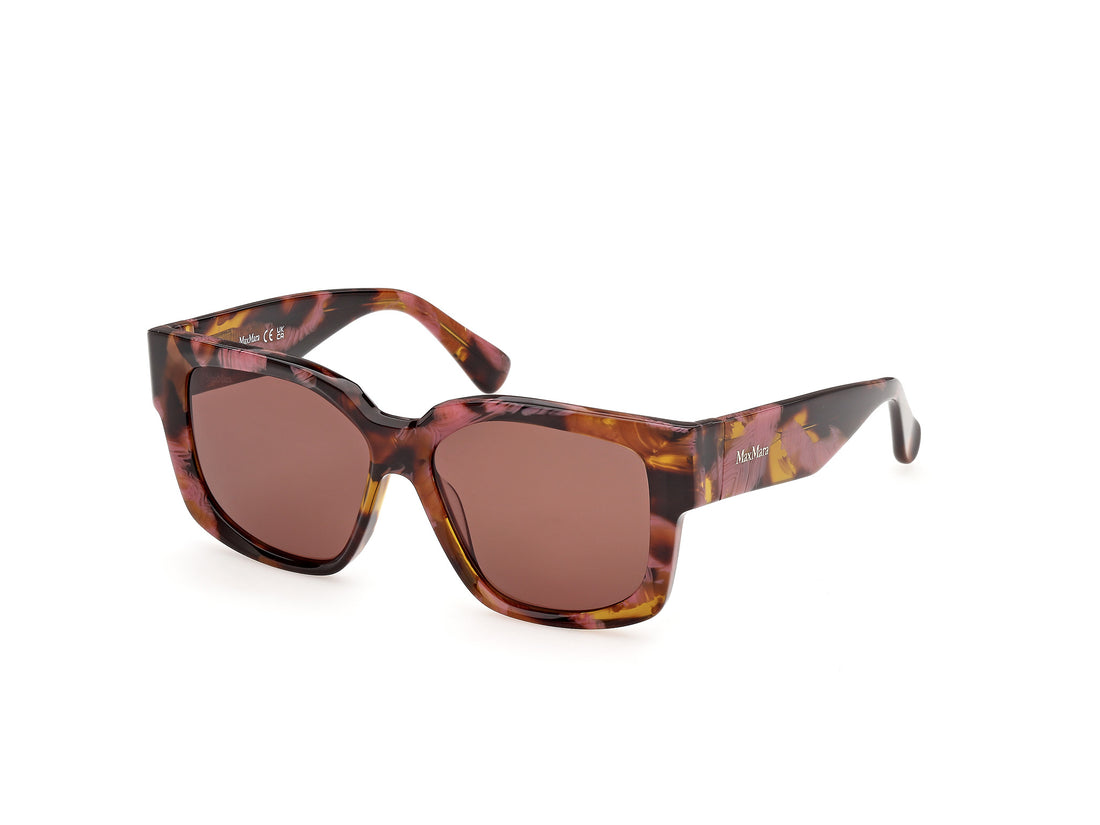 Solbriller maxmara mm0145 glimpse-7 55e havana round femenino størrelse 54mm - Hovedvisning