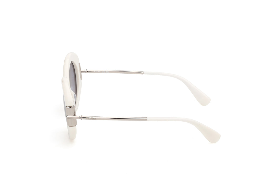 Óculos de sol maxmara mm0188 21a blanco round femenino tamanho 52mm - Vista de detalhe