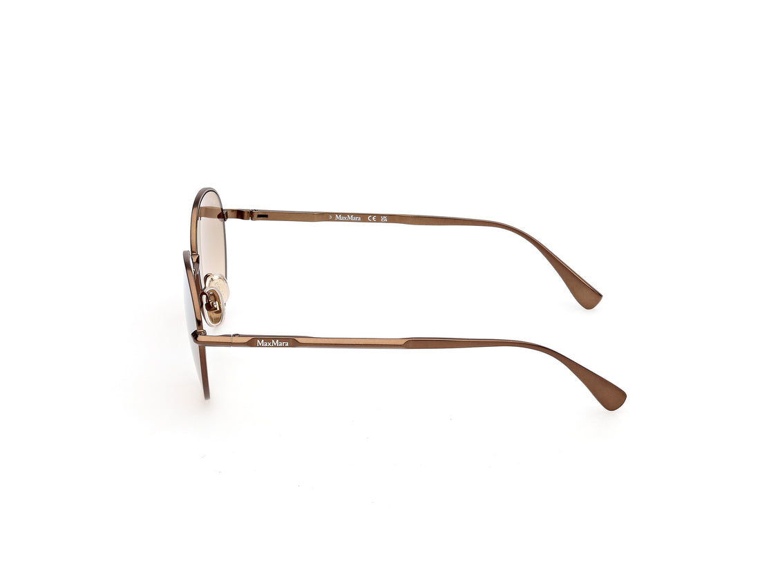Óculos de sol maxmara mm0200 38l bronce round femenino tamanho 54mm - Vista de detalhe