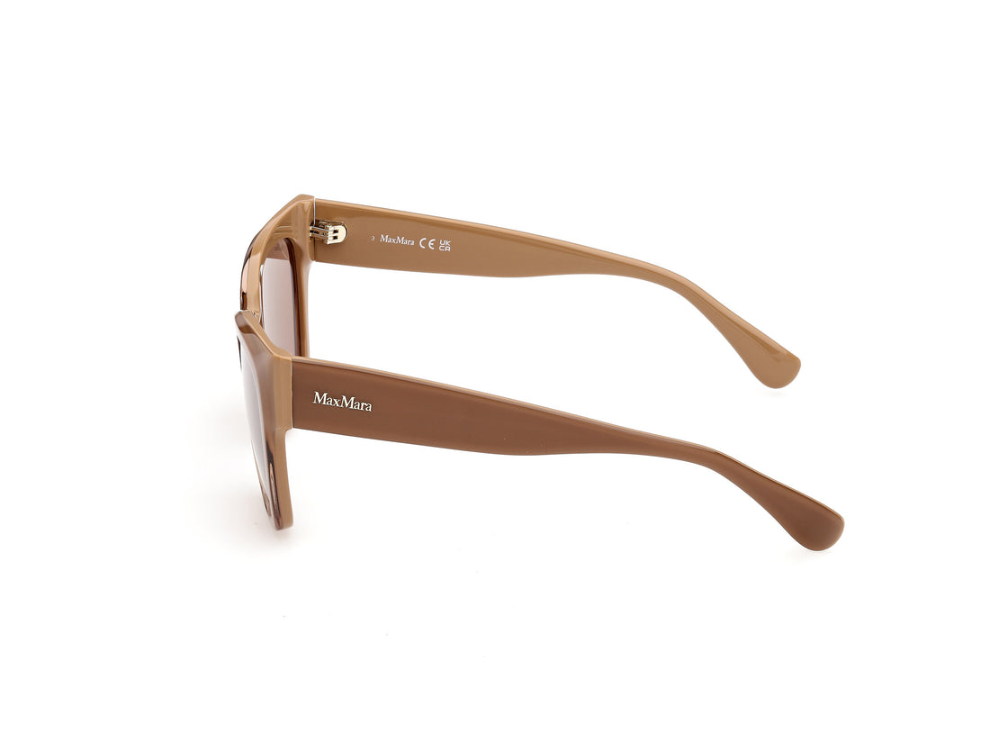 Óculos de sol maxmara mm0204 46e marron rectangular femenino tamanho 54mm - Vista de detalhe