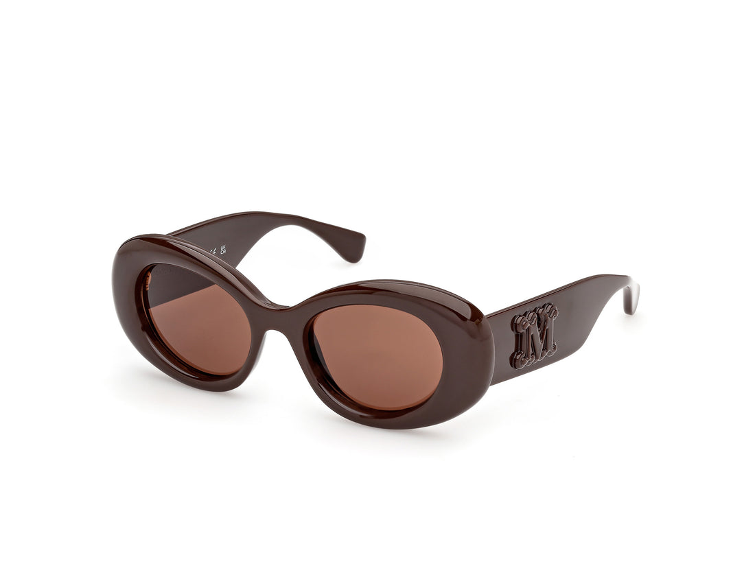 Solbriller maxmara mm0208 48j marron oval femenino størrelse 50mm - Hovedvisning