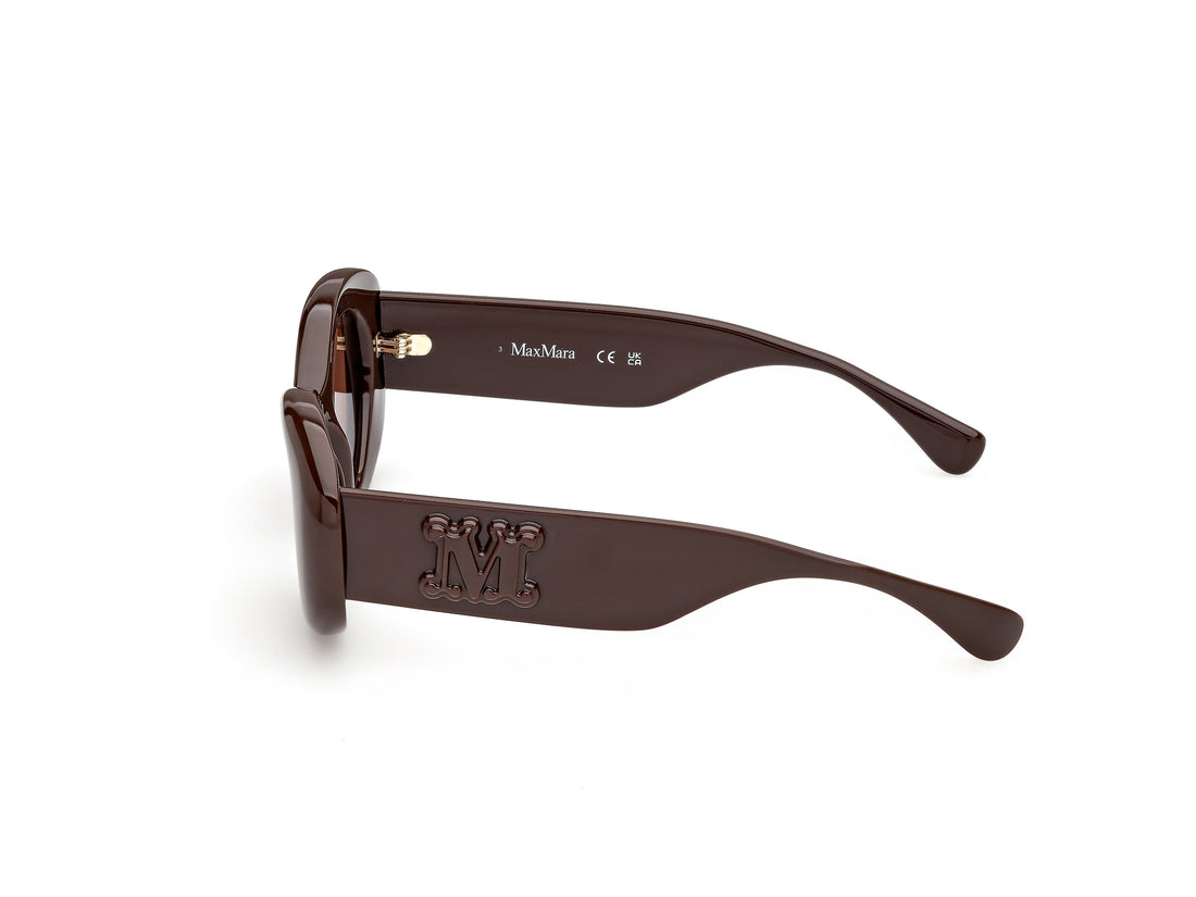 Solbriller maxmara mm0208 48j marron oval femenino størrelse 50mm - Detaljeret visning