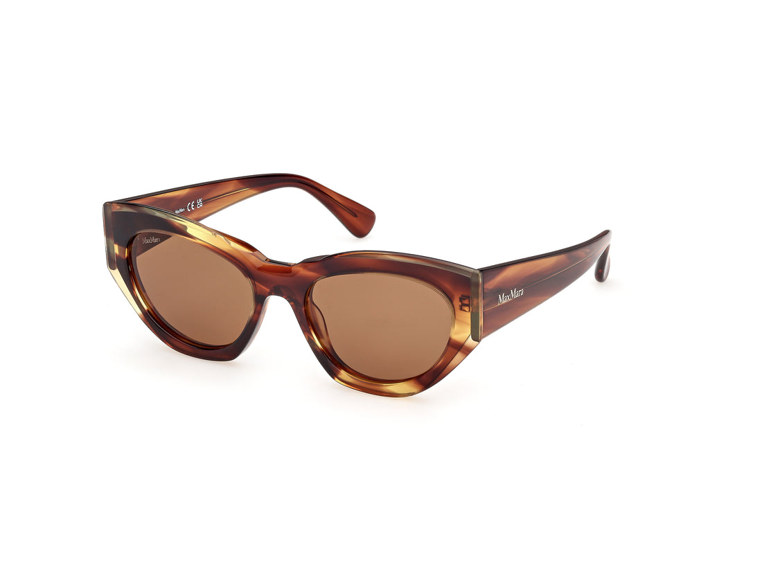 Solbriller maxmara mm0210 62e marron cat eye femenino størrelse 53mm - Hovedvisning