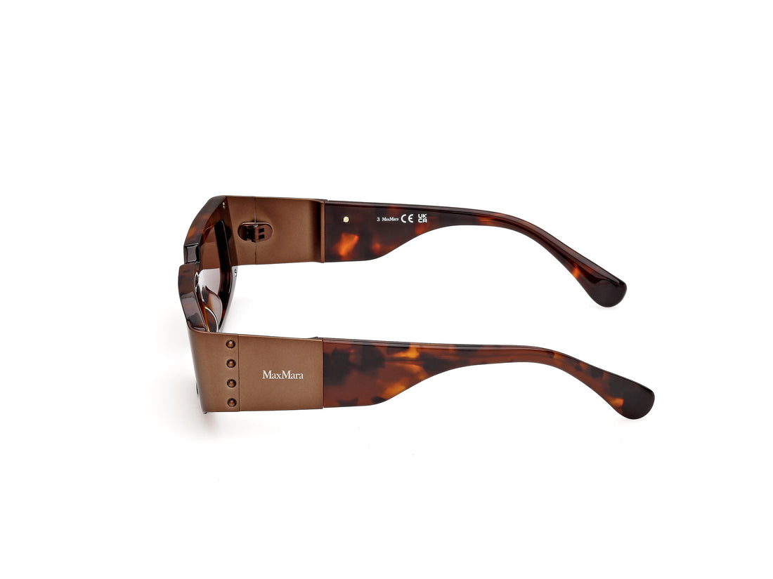 Solbriller maxmara mm0217 52e havana rectangular femenino størrelse 53mm - Detaljeret visning