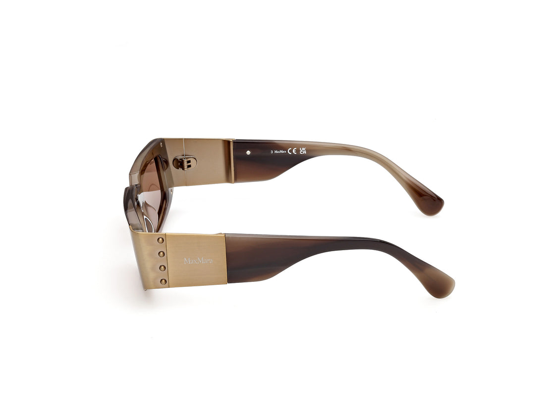 Solbriller maxmara mm0217 62e marron rectangular femenino størrelse 53mm - Detaljeret visning