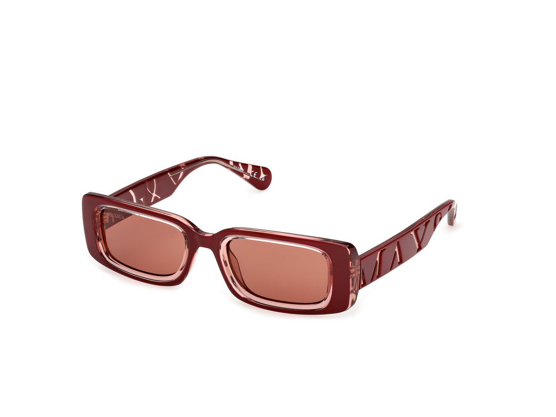Lunettes de soleil max &co mo0156 66e rojo rectangular femenino taille 50mm - Vue principale