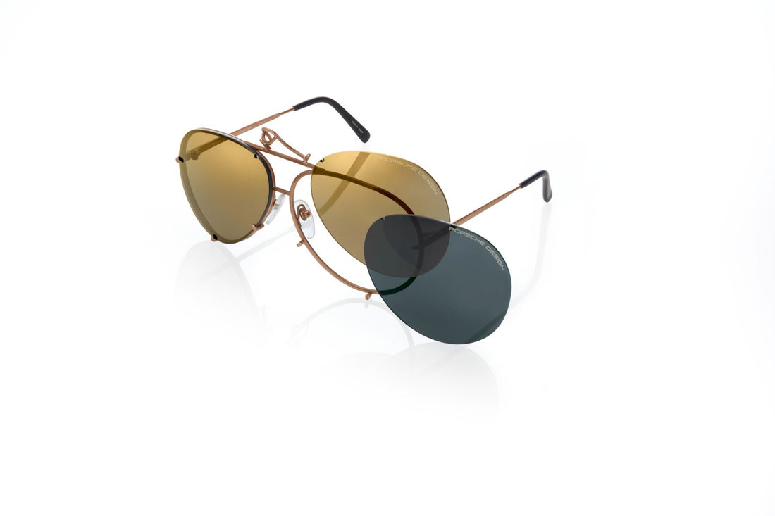 Sunglasses porsche design porsche p8478 e cobre aviator unisex size 69mm - Main view