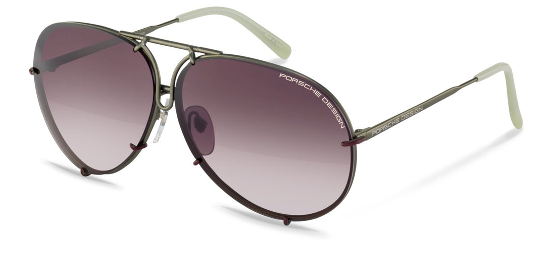 Sunglasses porsche design p8478 g155 verde aviator unisex size 66mm - Main view