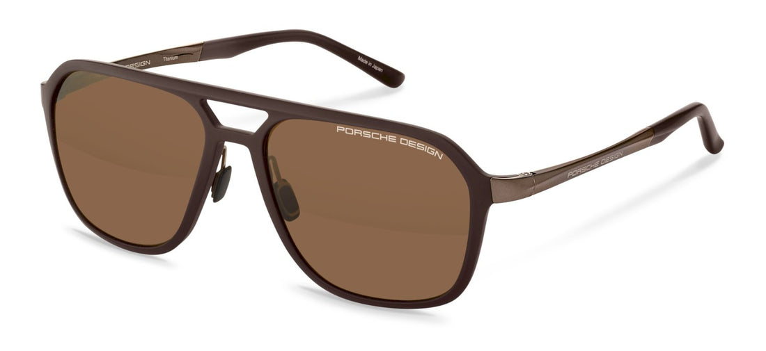 Sunglasses porsche design p86003 b604 marron navigator masculino size 59mm - Main view