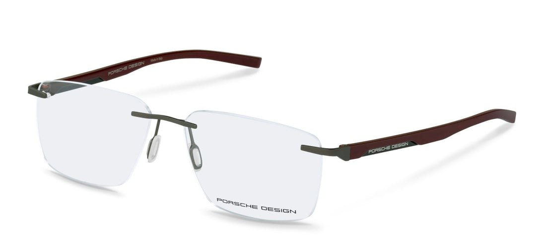Prescription glasses porsche design porsche p8748 c0s2 gris square masculino size 57mm - Main view