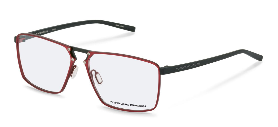 Prescription glasses porsche design porsche p8764 c000 rojo rectangle masculino size 58mm - Main view