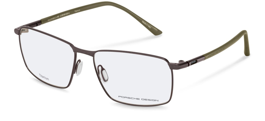 Prescription glasses porsche design porsche p8766 d000 marron square masculino size 56mm - Main view