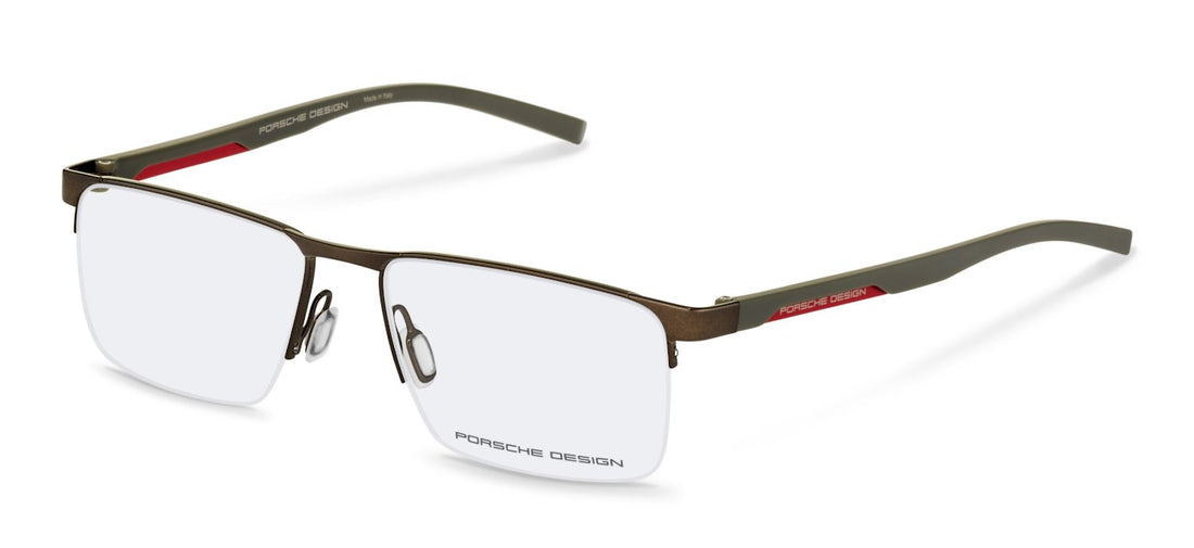 Prescription glasses porsche design porsche p8775 d000 marron square masculino size 57mm - Main view