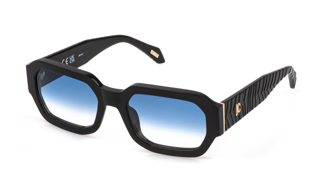 Occhiali da sole just cavalli sjc203 0700 negro geometric unisex taglia 56mm - Vista dettagliata