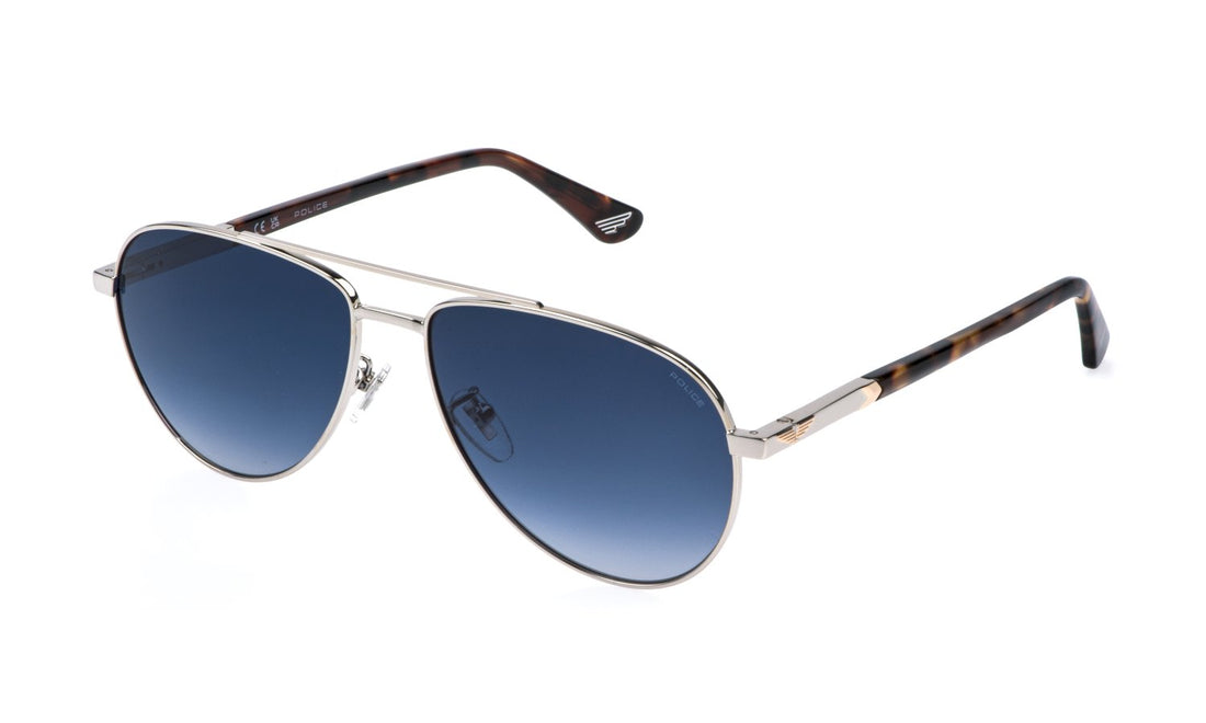 Occhiali da sole police splr77 0579 plateado pilot masculino taglia 61mm - Vista principale