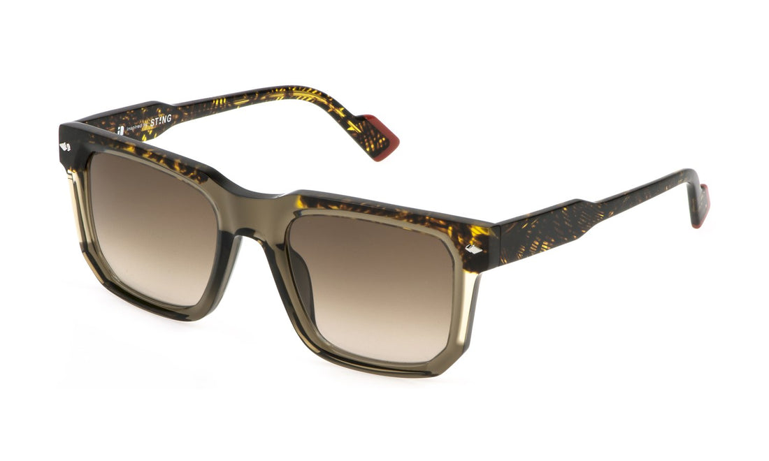 Occhiali da sole sting sst518v 090y marron square masculino taglia 52mm - Vista principale