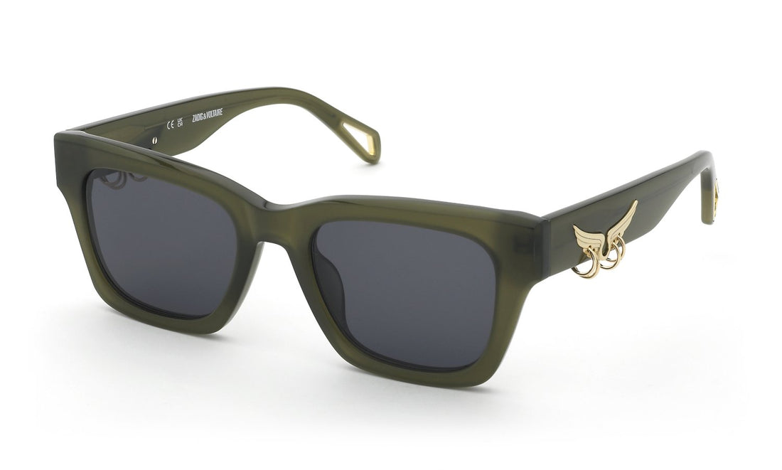 Occhiali da sole zadig&voltaire szv461v 0736 verde square unisex taglia 51mm - Vista principale